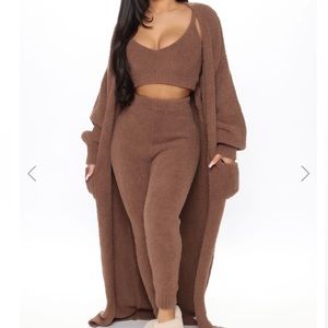 Living In It 3 Piece Legging Set - Mocha